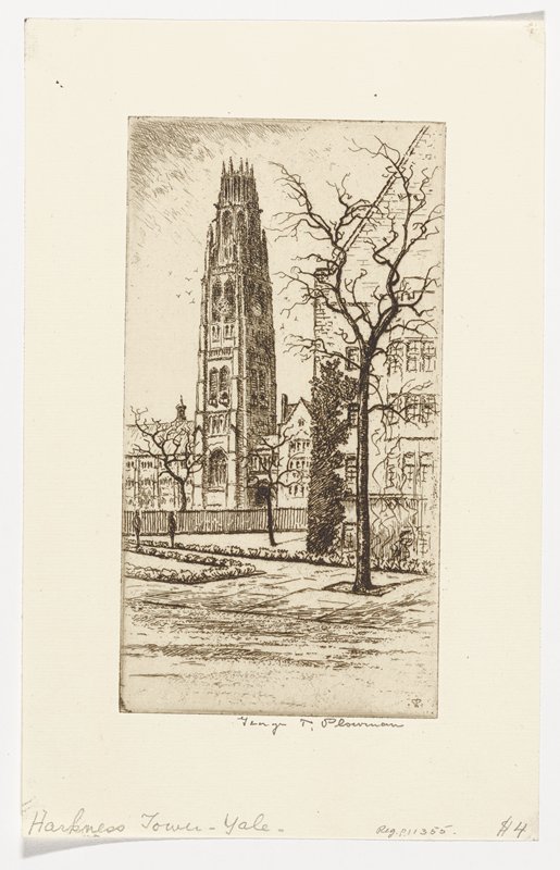 Harkness Tower, Yale, George Taylor Plowman, 19th century