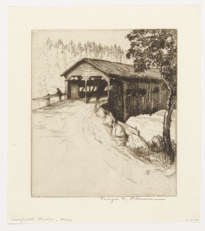 Deerfield Bridge, Mass, George Taylor Plowman, XIX век