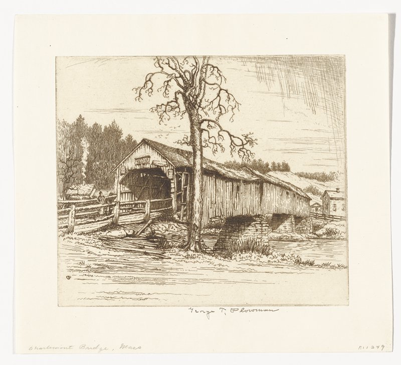 Charlemont Bridge, Mass, George Taylor Plowman, 19th century
