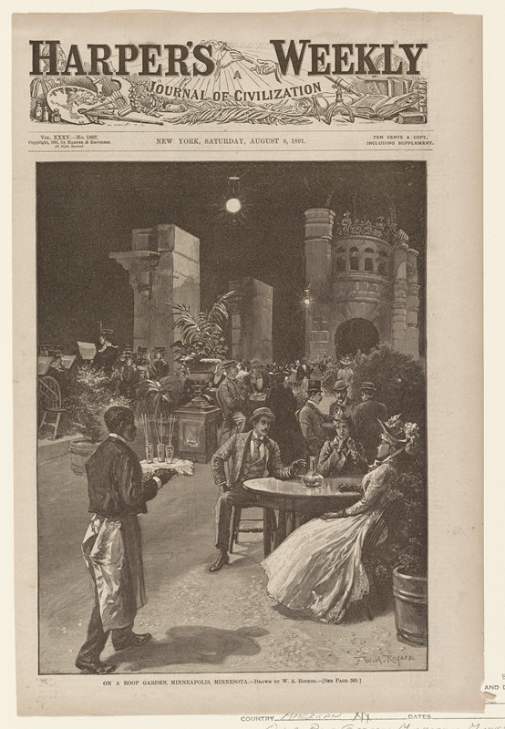 On a Roof Garden, Minneapolis, after William Allen Rogers, 1890