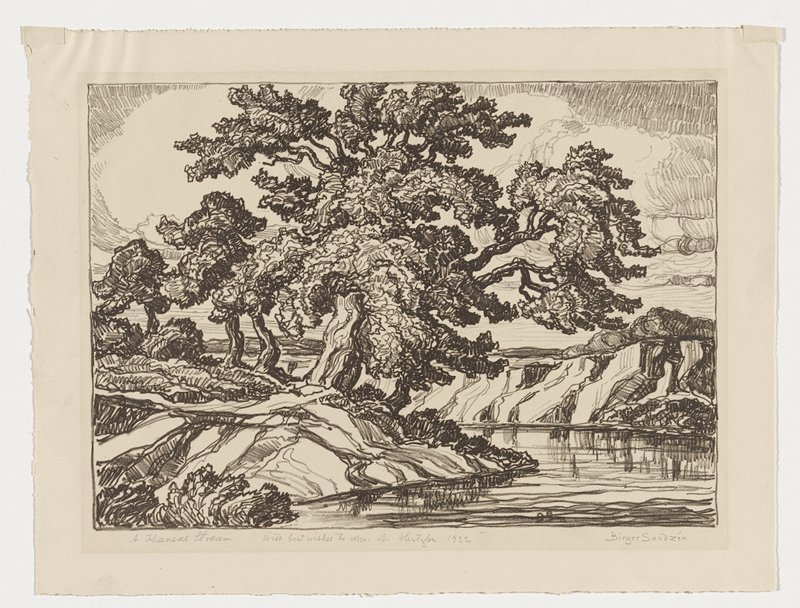 A Kansas Stream, Birger Sandzén, 1932