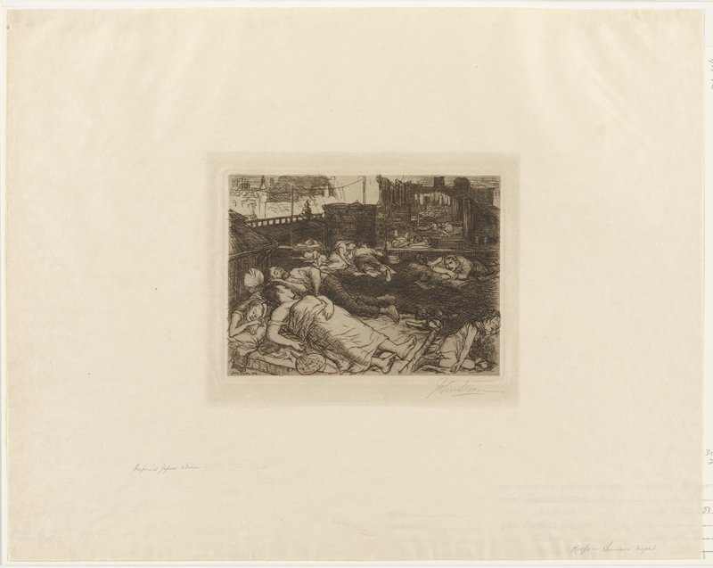 Roofs, Summer Night, John Sloan, 1906