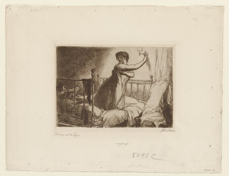 Turning out the Light, John Sloan, 1905