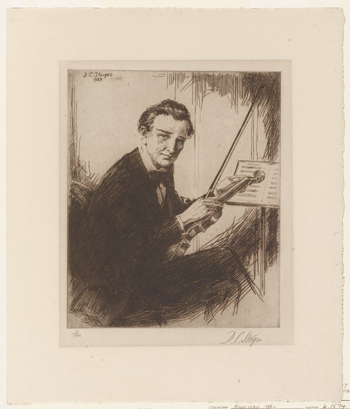 The Violinist, Dwight Case Sturges, 1929