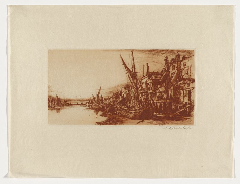 The Thames at Limehouse, Charles A. Vanderhoof, 19th century