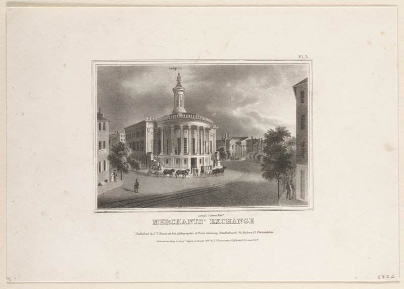 Merchant's Exchange, Philadelphia, John T. Bowen, 1840