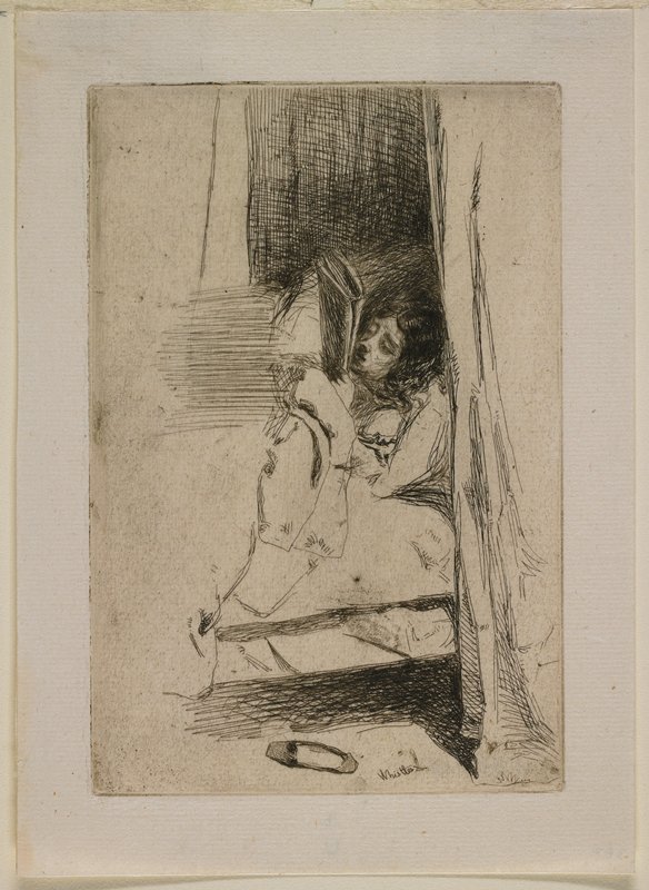 Reading in Bed, James Abbott McNeill Whistler, 1858