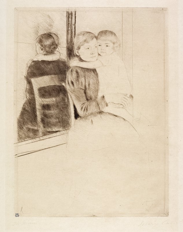 The Mirror, Mary Cassatt, 1891
