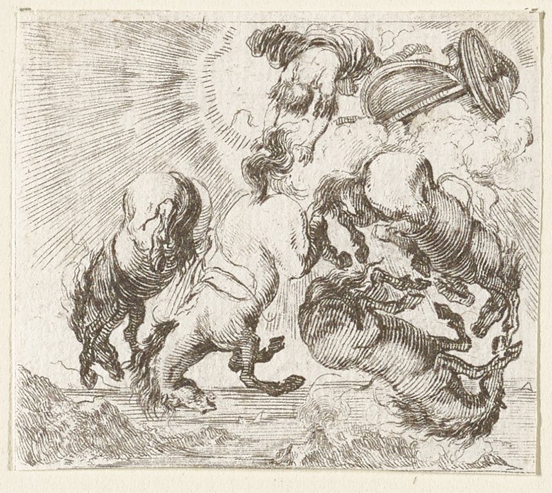 Phaeton, Ayant voulu conduire..., Stefano della Bella, 17th century