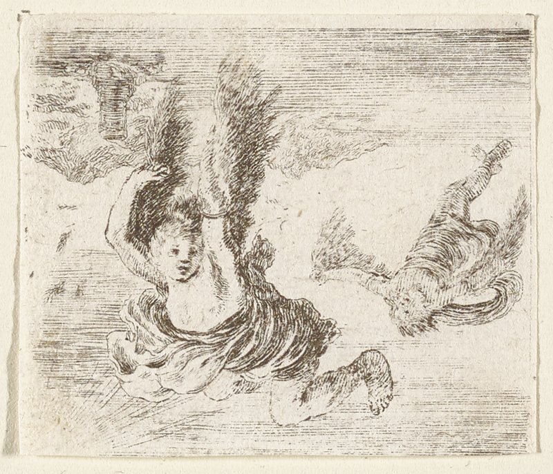 Dedale et Icare, Dedale estant . . ., Stefano della Bella, 17th century