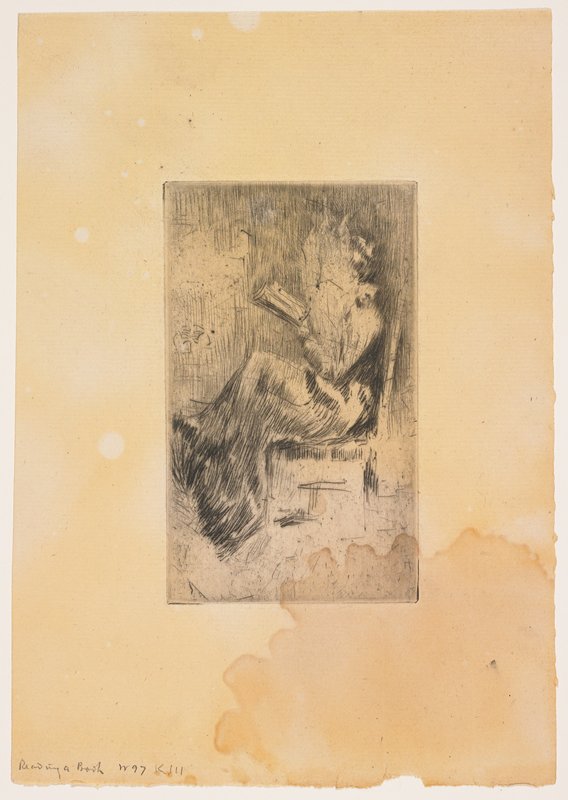Reading a Book, James Abbott McNeill Whistler, 19th century