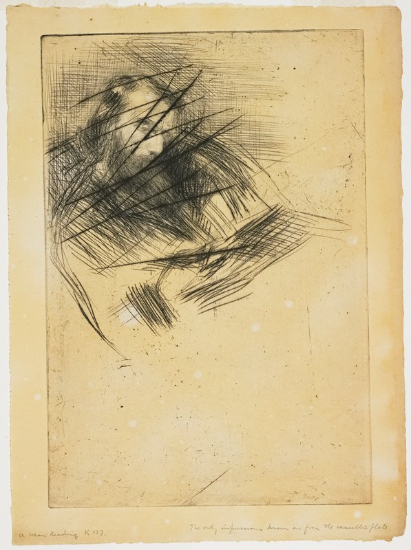 A Man Reading, James Abbott McNeill Whistler, 1873–75