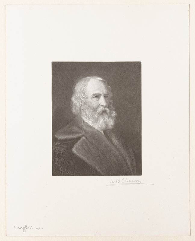 Portrait of Henry Wadsworth Longfellow, William B. Closson, 19th century