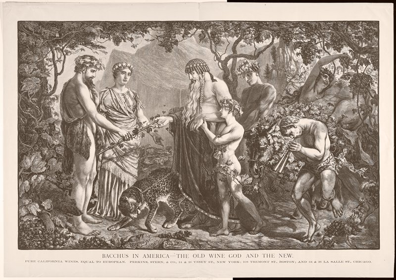 Bacchus in America, William James Linton, 1872