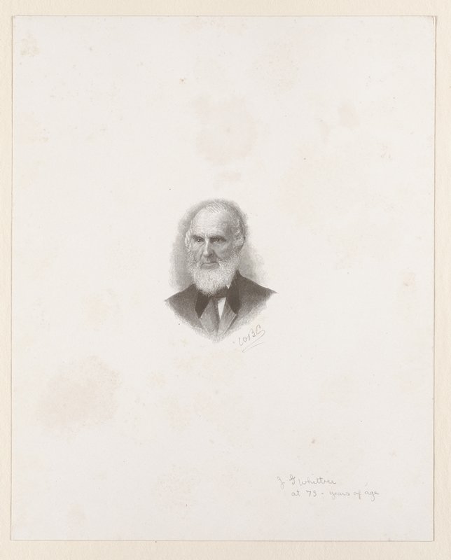 Portrait of John Greenleaf Whitter, William B. Closson, 19th century