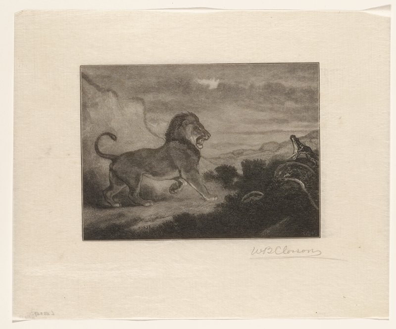 Untitled (Lion and Snake), William B. Closson, 19th century