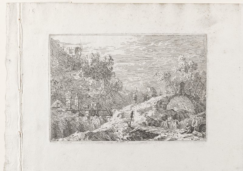 Mountain Landscape with Five Bridges, Canaletto, 18th century