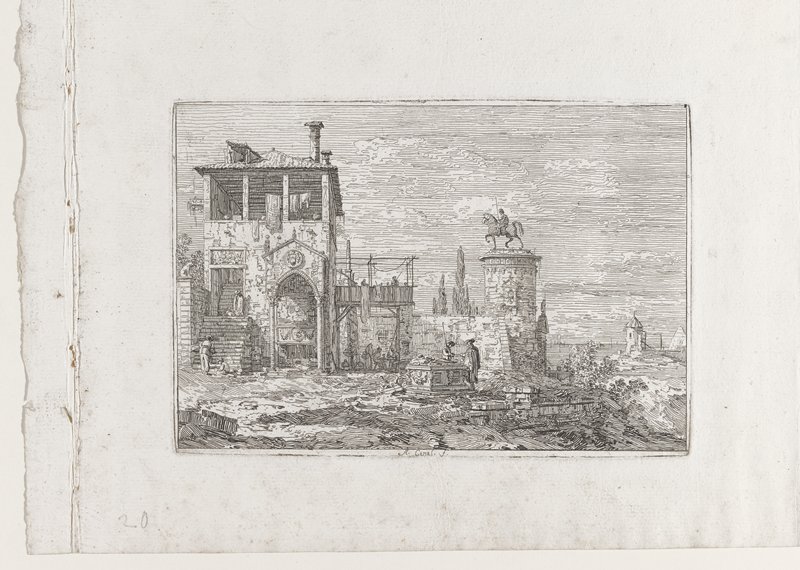 The Equestrian Monument, Canaletto, c. 1735–46