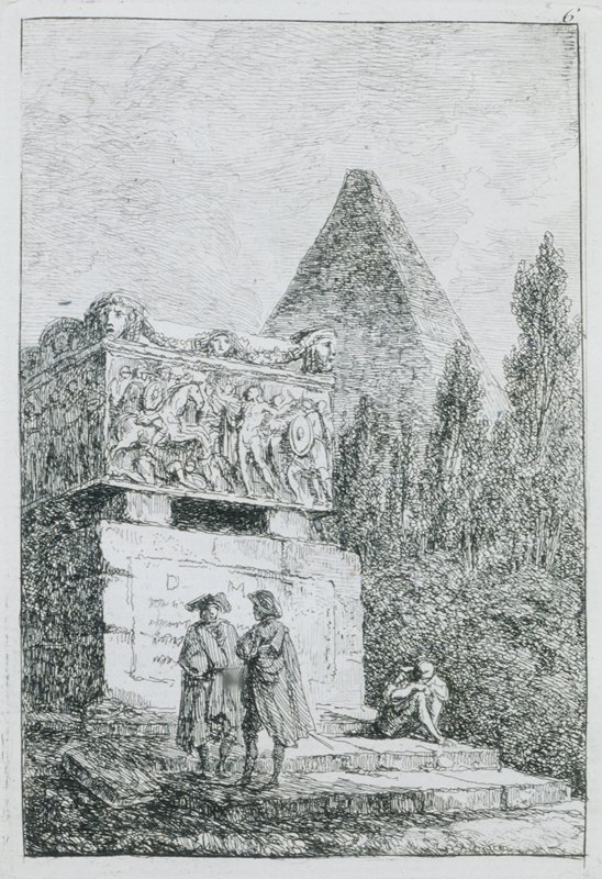 Plate 5 from Les Soirées de Rome, Юбер Робер, XVIII век