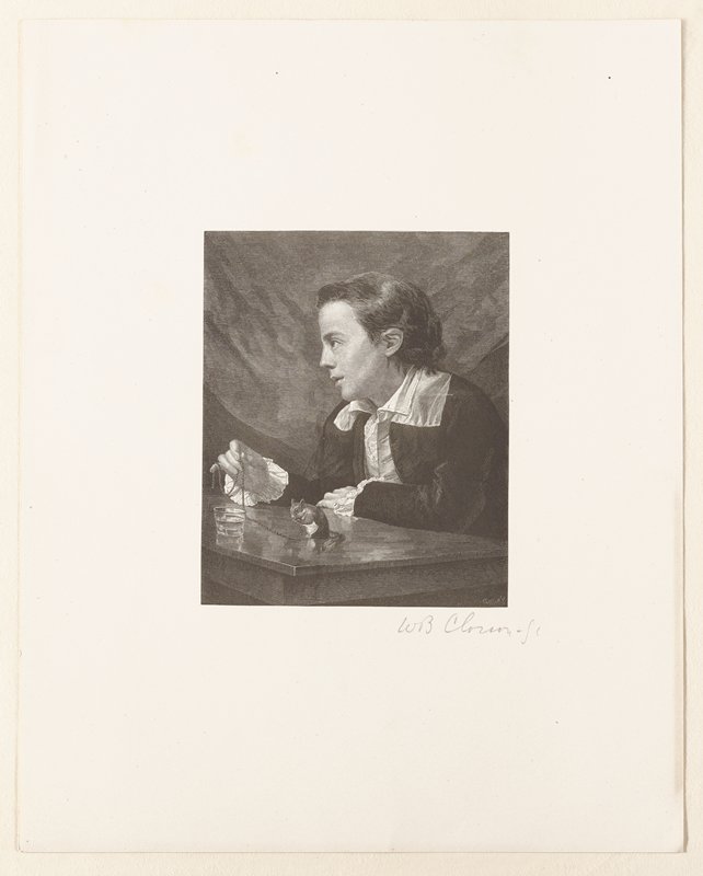 Boy with Squirrel, William B. Closson, 19th century