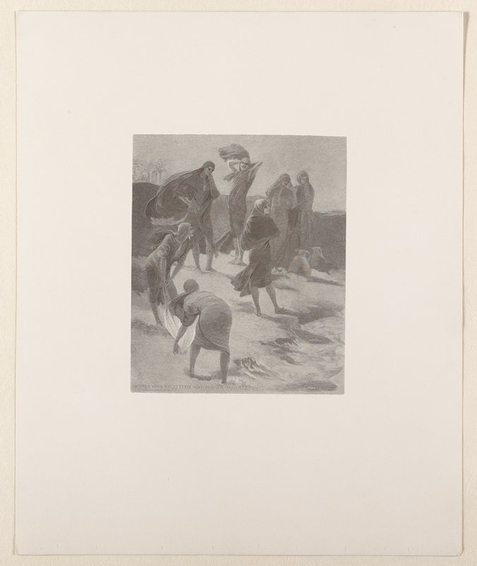 Women Near Abooteeg Watching a Oahabeeyeh, William B. Closson, 19th century