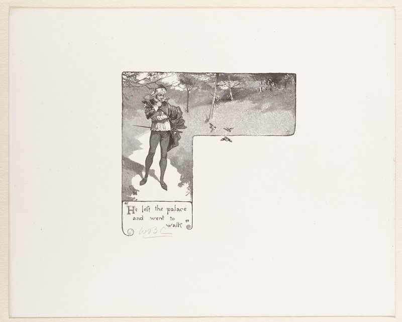 Illustration He Left the Palace and Went to Walk, William B. Closson, 19th century