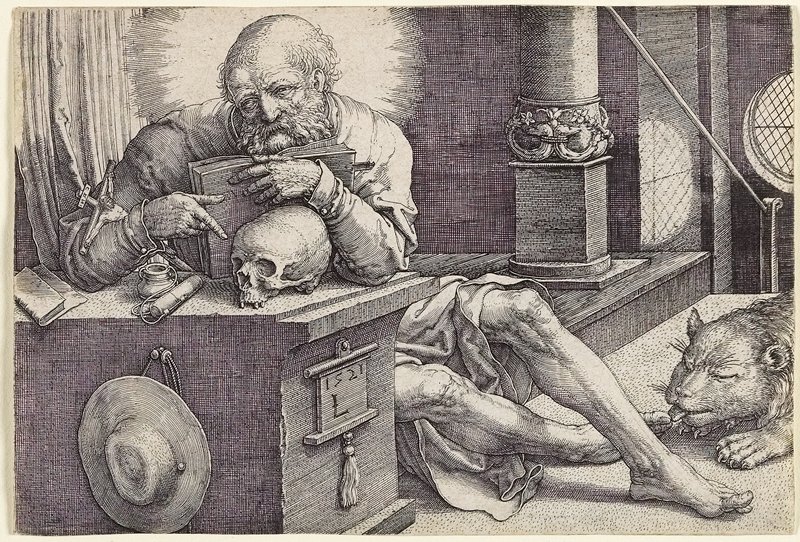 Saint Jerome in His Study, Lucas van Leyden, 1521