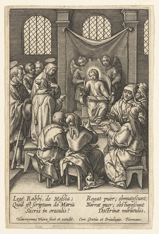 Christ Among the Doctors, Hieronymous Wierix, 16th century