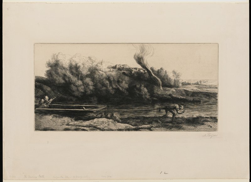 The Towing Path, Alphonse Legros, 19th century