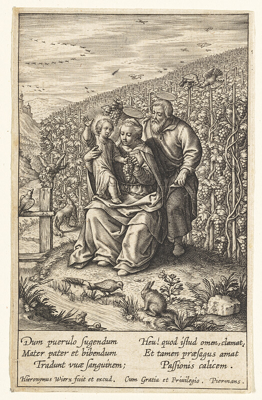 The Holy Family in the Vineyard, Hieronymous Wierix, 1580–1610