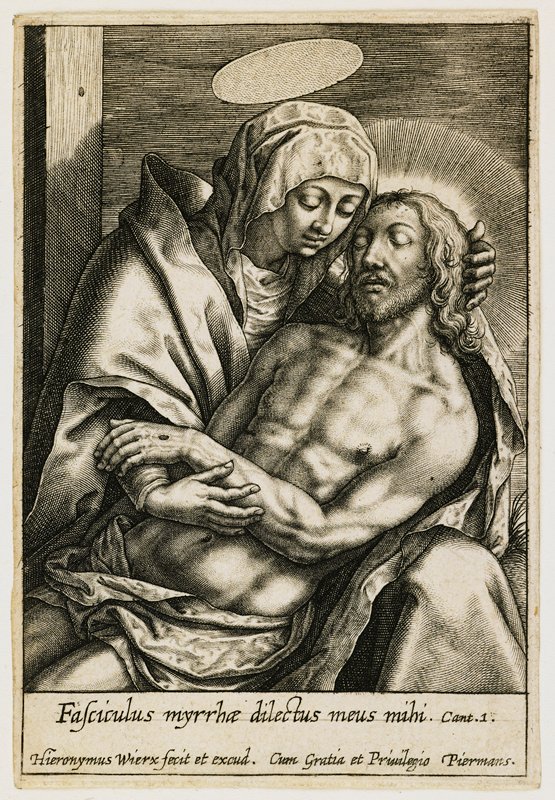 Pieta, Hieronymous Wierix, 16th century