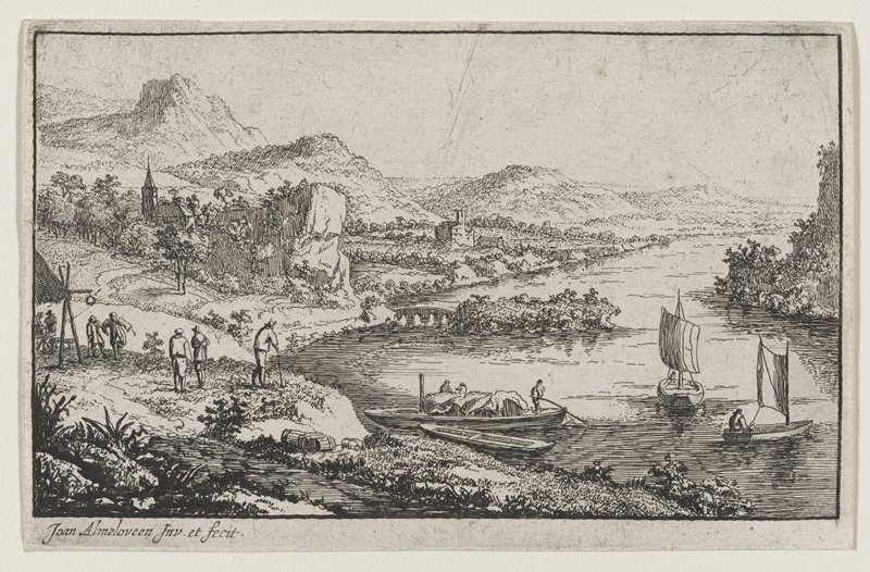 Landscape with a Large River, Jan van Almeloveen, 17th century