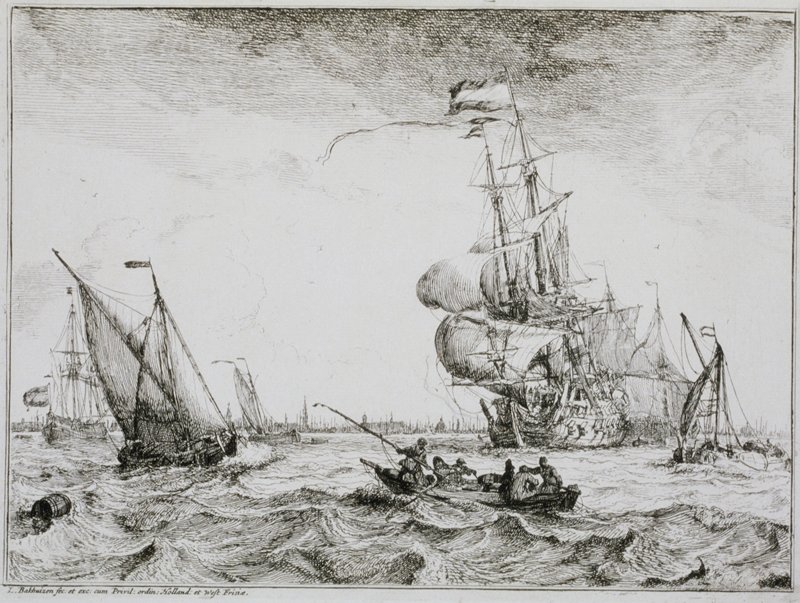 Seconde Vue de l'Y, Ludolph Backhuysen, 17th century