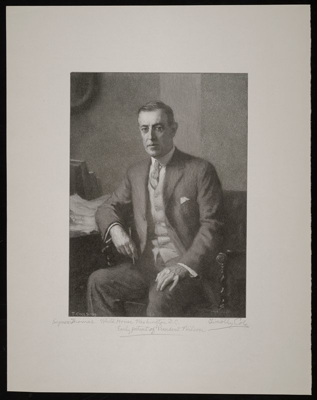Wilson (early portrait), Timothy Cole, 1919