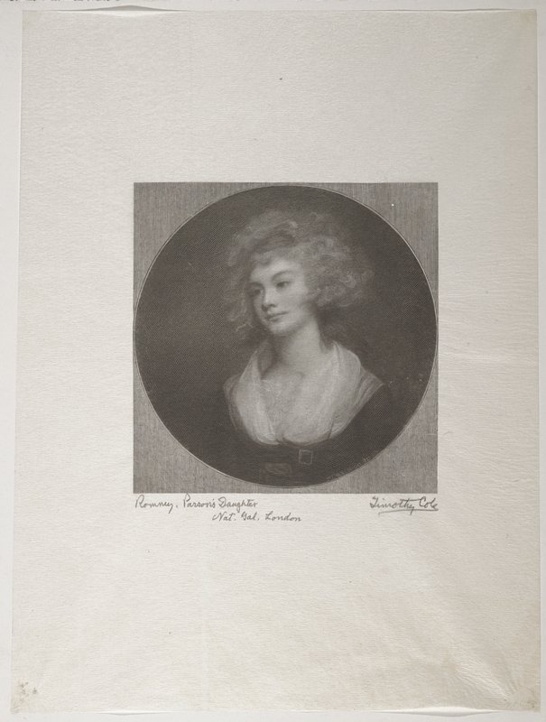 Parson's Daughter, Timothy Cole, 19th century