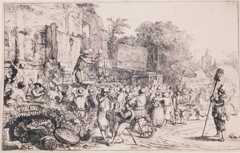 Village Fair with Charlatans, Constantijn van Renesse, 17th century