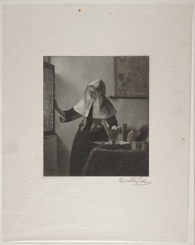 Woman at a Window, Timothy Cole, 1915