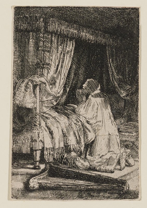 David in Prayer, Rembrandt van Rijn, 1652
