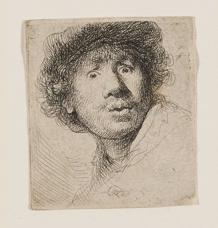 Self-Portrait with Eyes Wide Open, Rembrandt van Rijn | Mia