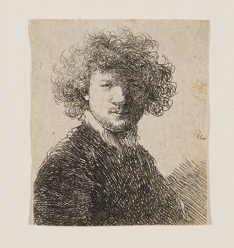 Self-Portrait with Bare Head by Rembrandt van Rijn