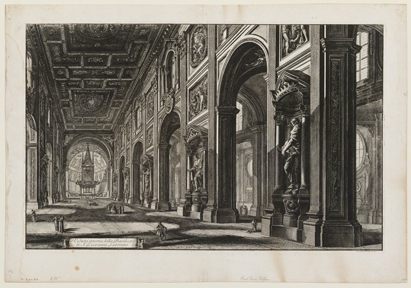 Interior View of the Basilica of San Giovanni Laterano, Giovanni Battista Piranesi, 1768