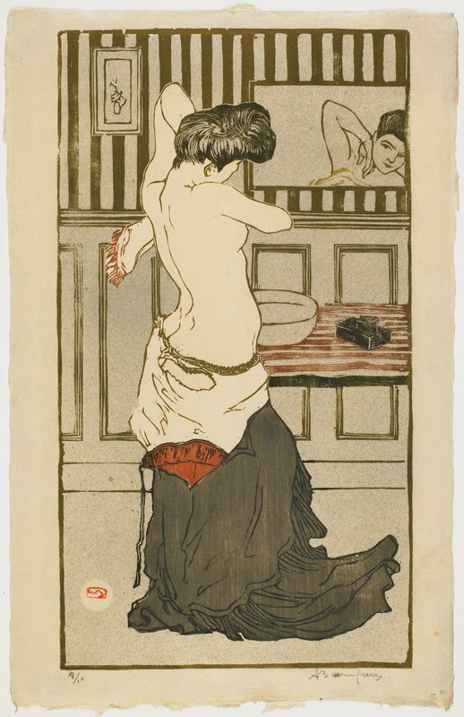 Woman at Her Toilette, Adolphe Marie Timothee Beaufrère, 1906
