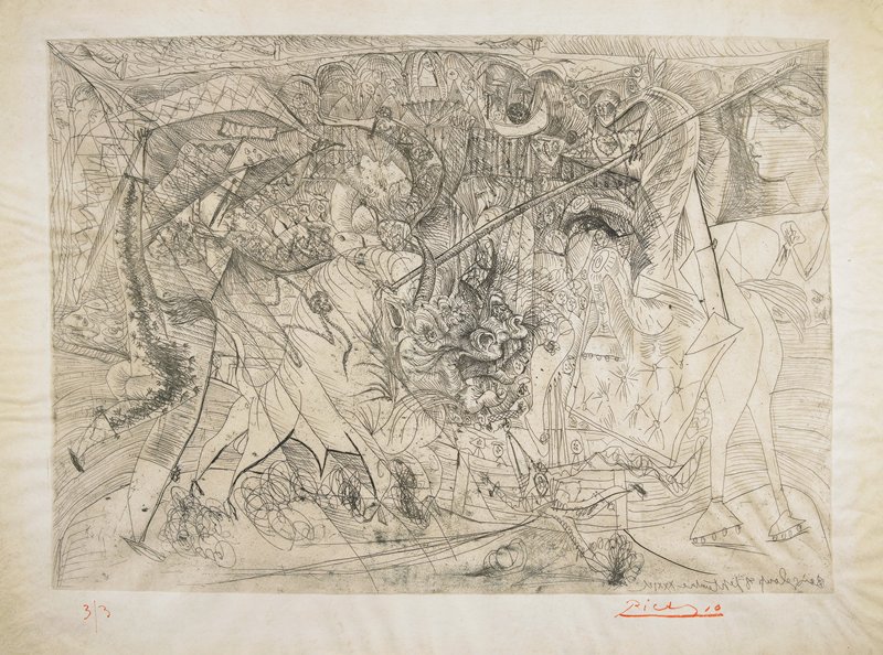 La Grande corrida, avec femme torero, Пабло Пикассо, 8 сентября 1934
