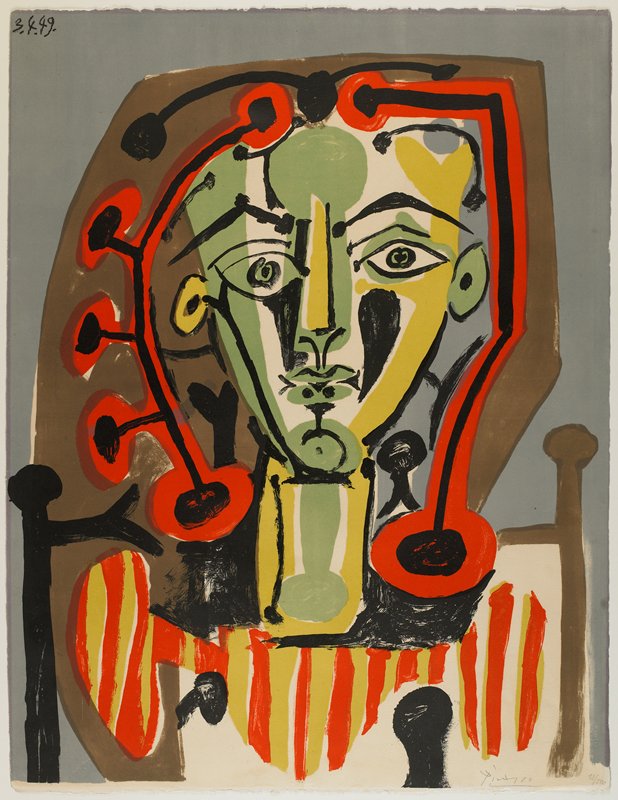 Figure with Striped Blouse, Pablo Picasso, 1949