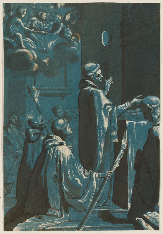 Monks Celebrating High Mass, Maria Catharina Prestel, 1779