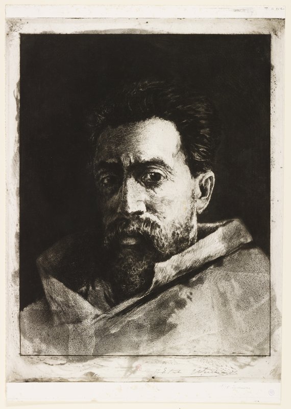 Self-portrait, Henri-Charles Guérard, c. 1888