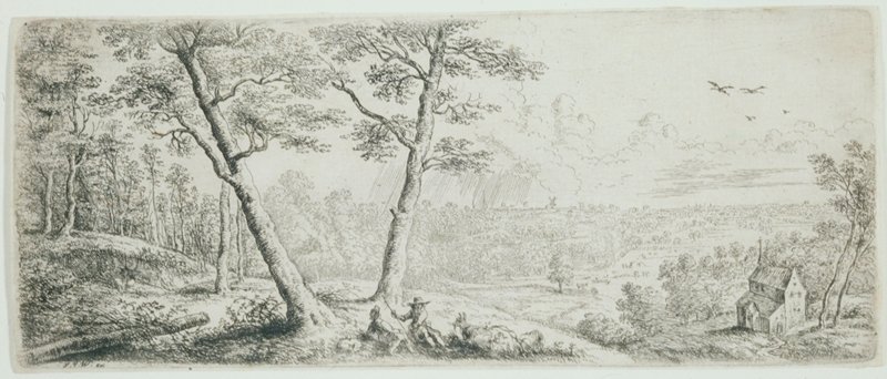 Landscape with Two Trees, Lucas Van Uden, 17th Century