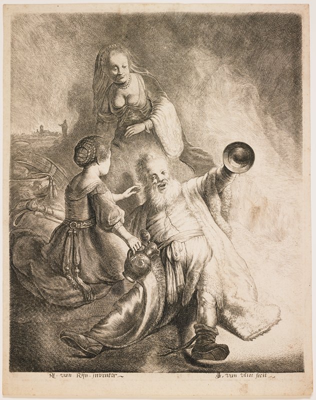 Lot and His Daughters, Jan Georg van Vliet, 1631