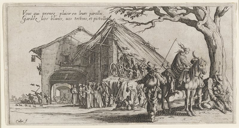 La halt, Jacques Callot, 17th century