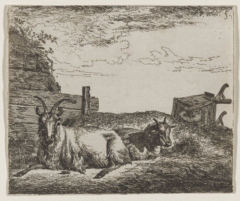 Goats, Adriaen van de Velde, 17th century